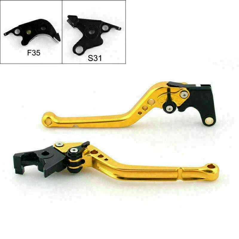 Long Brake Clutch Levers for Suzuki B-King (2008–2011) Gold T9