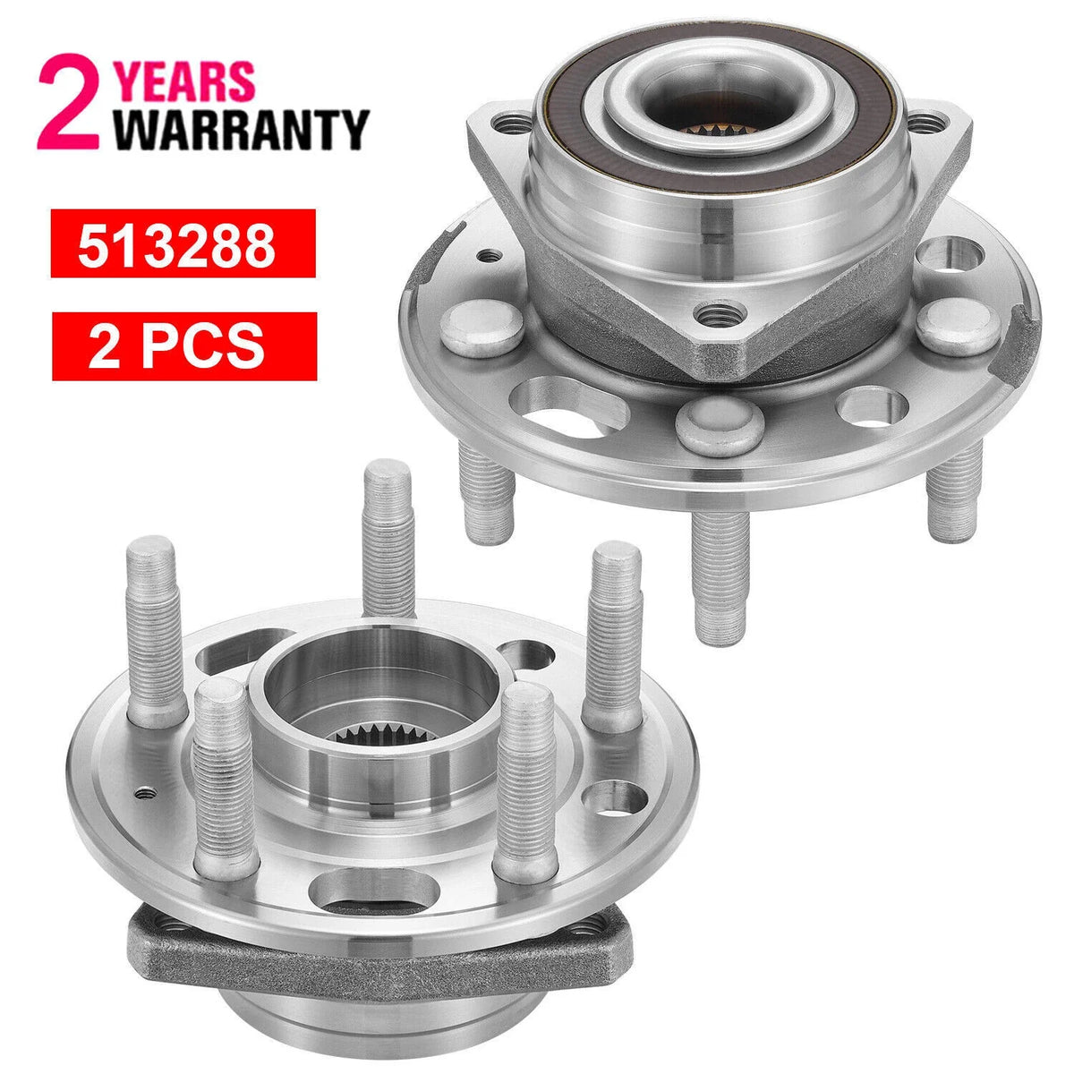 2PCS Front or Rear Wheel Bearing Hub for Chevrolet Equinox Malibu 5 Lug (2012-2017)