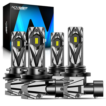 2X NOVSIGHT 9005 H11 LED Headlight Bulbs Kit 6500K 16000LM 60W for