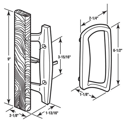 Sliding Glass Patio Door Handle Set for