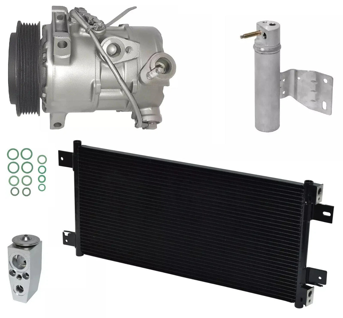 AC Compressor Kit with Condenser for Jeep Compass 2.4L (2010–2017)