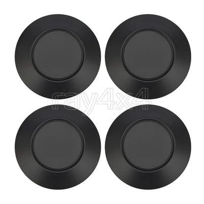 Set of 4 Black Center Hub Wheel Caps for Polaris RZR Turbo XP S/S (2018–2021)