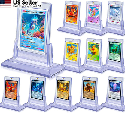 12Pcs Magnetic Card Holders for Trading Cards - Clear