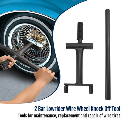 2 Bar Lowrider Wire Wheel Knock Off Wrench for Dayton Luxor Zenith