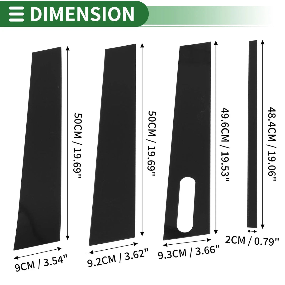 7 Pcs Door Pillar Window Trim for Ford Explorer Sport Trac (2007–2010) Black