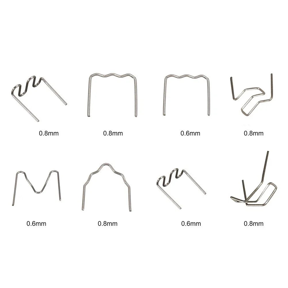 Set of 800 Pre-Cut Hot Staples for Car Bumper Plastic Welding Repair