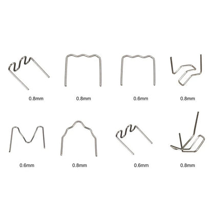 Set of 800 Pre-Cut Hot Staples for Car Bumper Plastic Welding Repair
