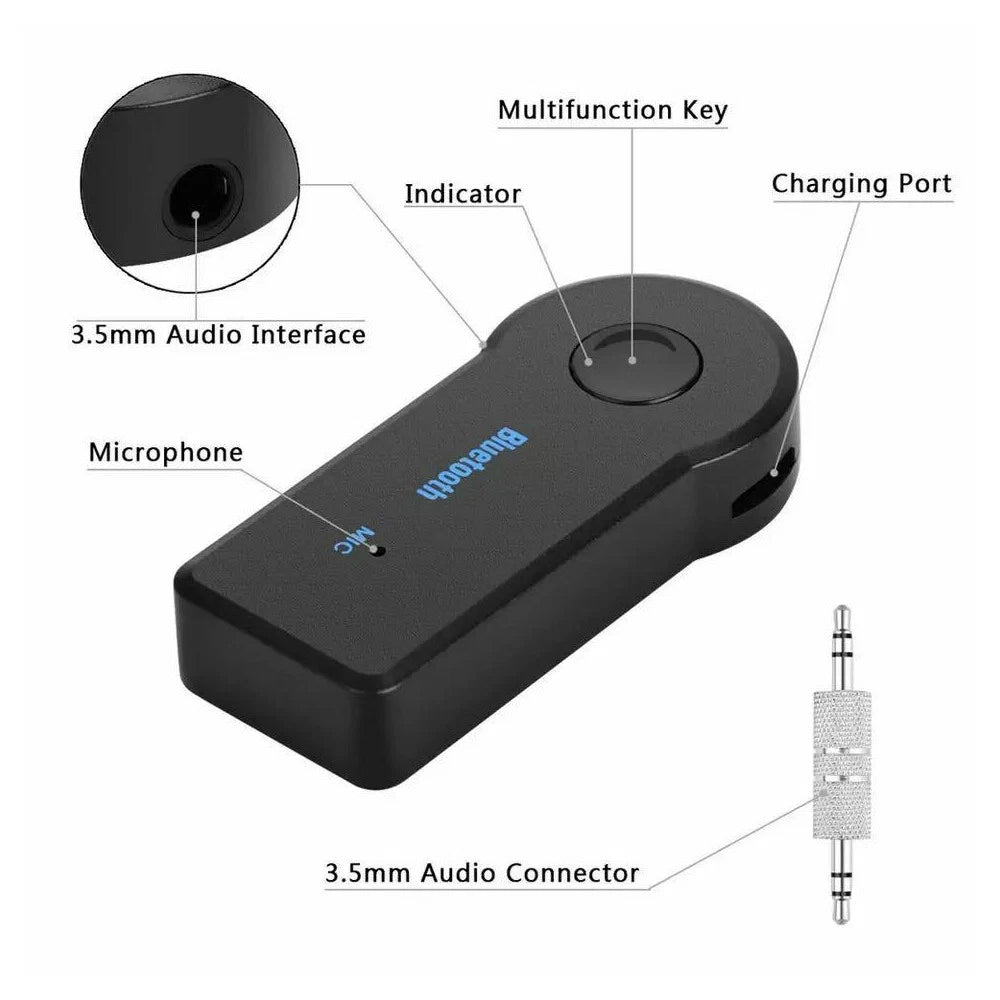 2X Wireless Bluetooth Receiver for Car Audio Adapter
