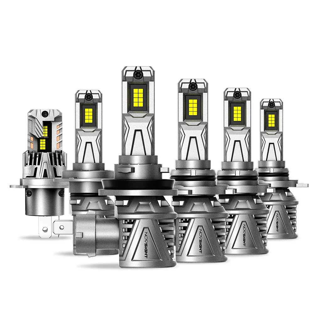 Set of 4 LED Headlight Bulbs 9005 9006 H4 H7 H11 for Universal Fit