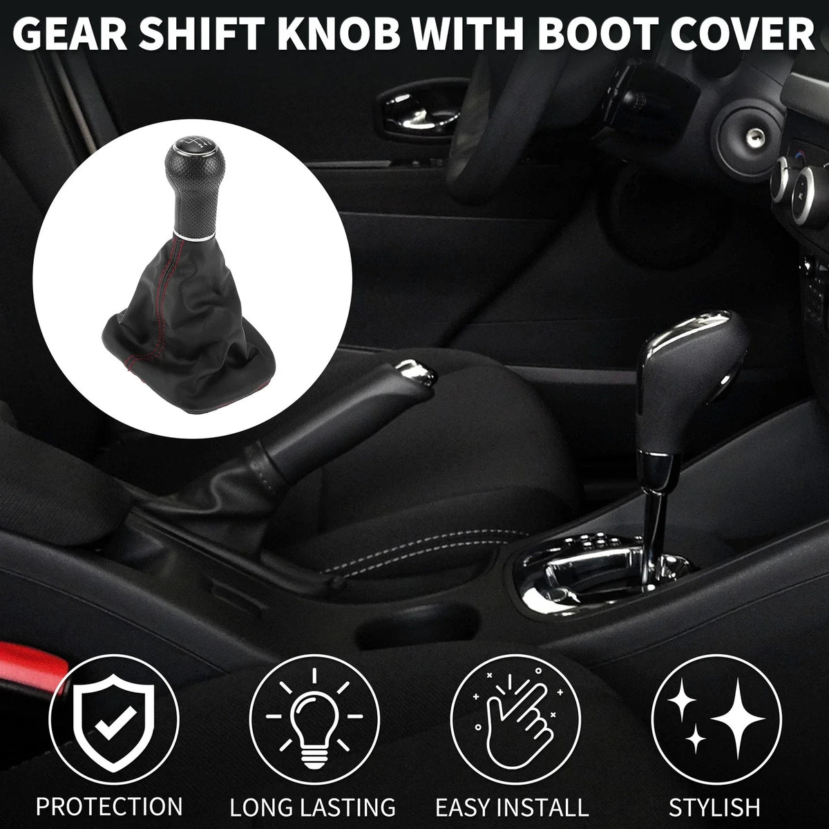 6 Speed Gear Shift Knob with Cover No. 1J0711113C for Volkswagen Golf Mk IV (1998–2006)