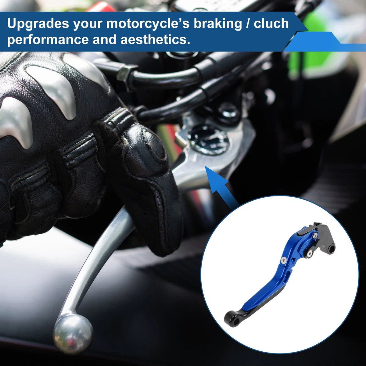 Brake Clutch Levers for Suzuki GSXR600 (2006–2025) 1 Pair Blue Handle Black End