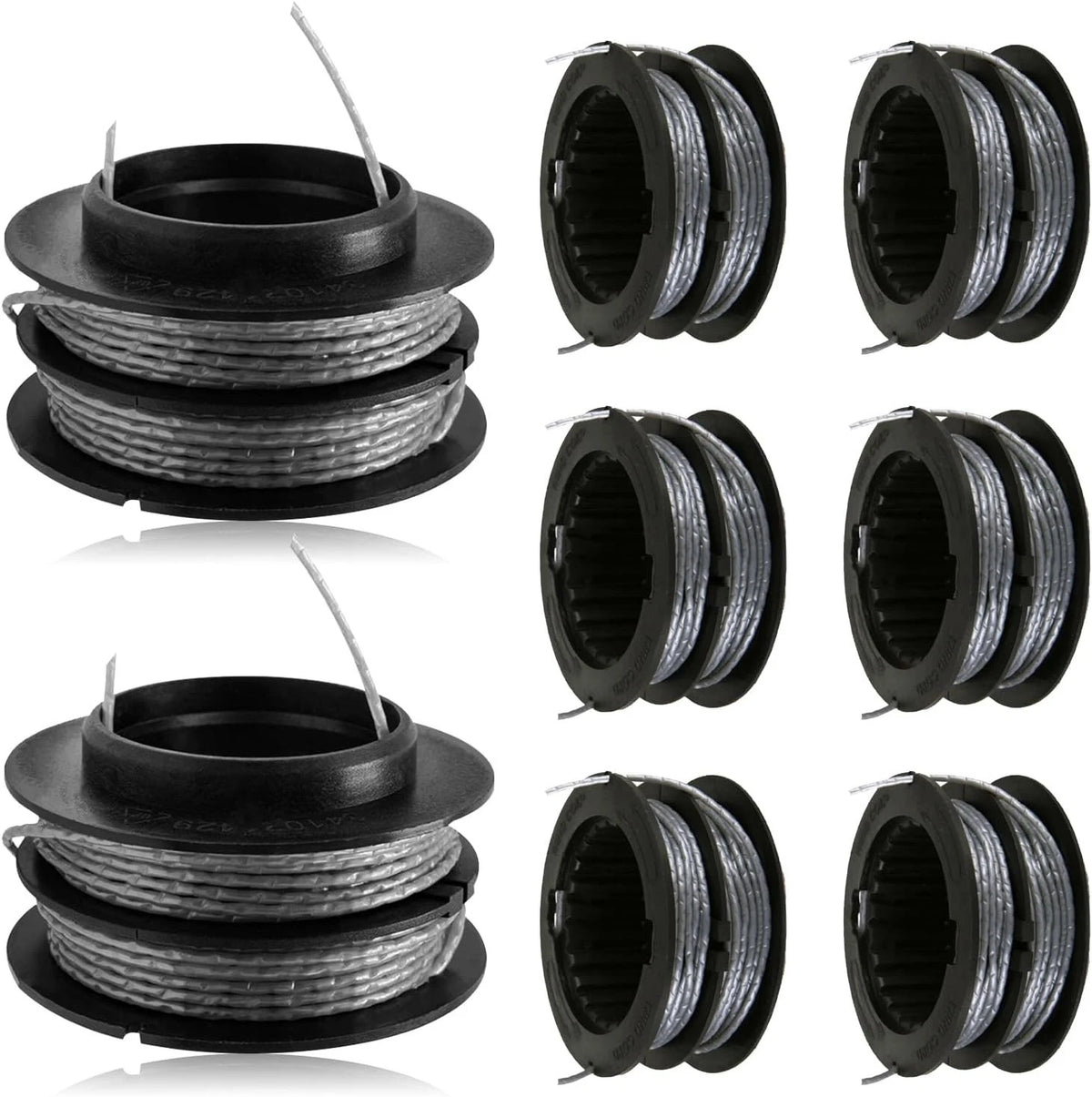 8-Pack Automatic Feed Trimmer Spool for Garden Precision (17ft Durable Line)