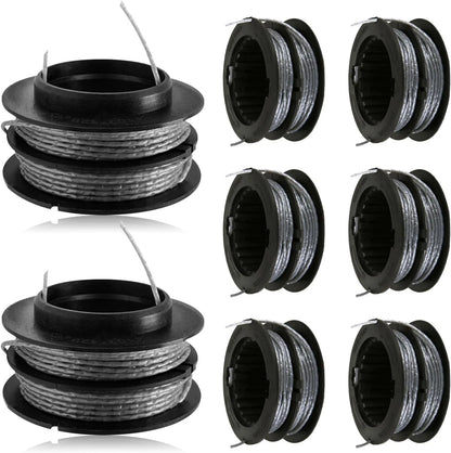 8-Pack Automatic Feed Trimmer Spool for Garden Precision (17ft Durable Line)