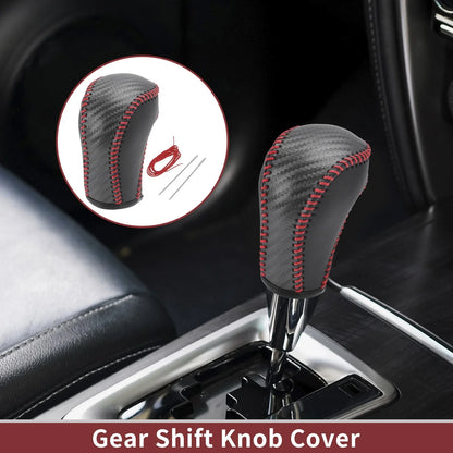 Gear Shift Knob Cover for Mazda CX-5 (2012–2023) Red Faux Leather