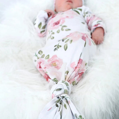 Baby Knotted Gown for Newborns 0-6 Months - Soft & Breathable
