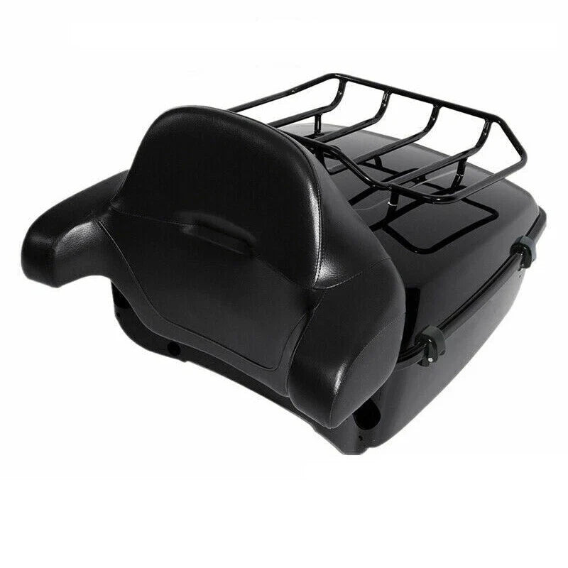 King Trunk Backrest Solo Mount Rack for Harley Touring Road Glide (2014–2025)