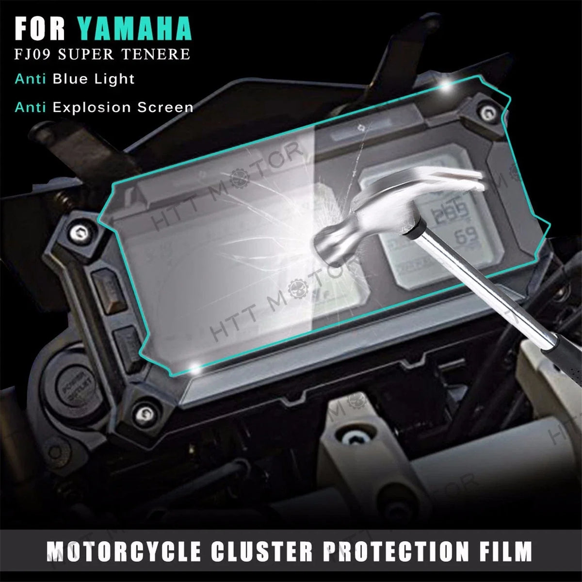 Scratch Protector Screen Film for Yamaha FJ09, Super Tenere (2015–2020)