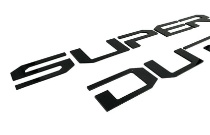 Hood Inserts Gloss Black Lettered for 2023-2025 Ford Super Duty