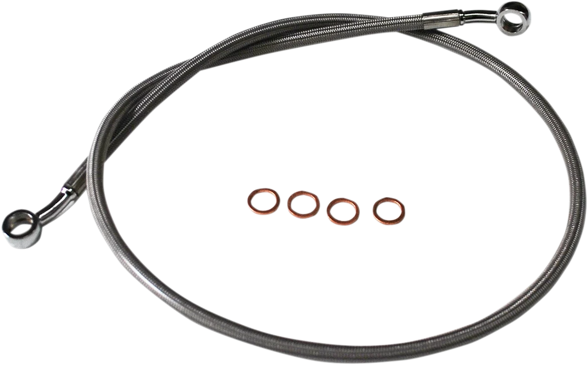 LA Choppers Scout Complete Stainless Braided Handlebar Cable/Brake Line Kit for Harley Davidson (2014–2023)