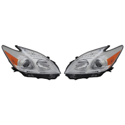 Headlight Assembly Pair for Toyota Prius (2012–2015) PLX-M0-TY1113-A011L-CL360A1, TO2518134, TO2519134