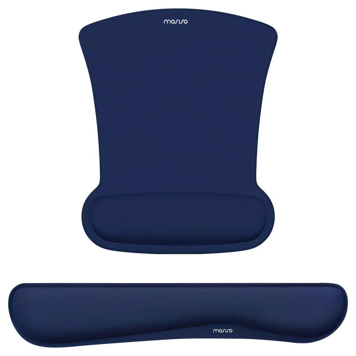 Wrist Rest Support for Mouse Pad & Keyboard Set (Medium, Navy Blue)