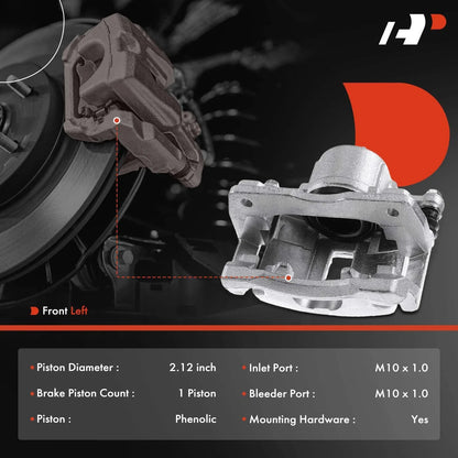 Front Left Brake Caliper with Bracket for Chrysler PT Cruiser (2003–2009)