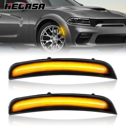 LED Front Bumper Side Marker Signal Lights for Dodge Charger (2015–2023)