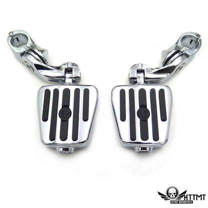 Furious Revenger Skull Chrome 2.5" Short Foot Pegs for Harley