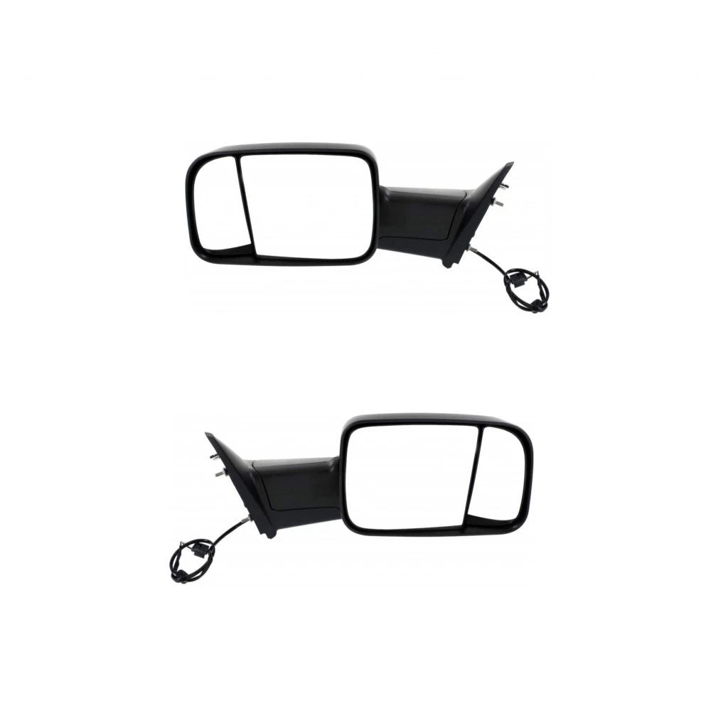 Set of 2 Manual Towing Door Mirrors for Ram 2500 (2013–2018) MLX-PAIR-SHE332-320HL-CL360A51, CH1320349