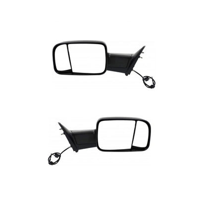 Set of 2 Manual Towing Door Mirrors for Ram 2500 (2013–2018) MLX-PAIR-SHE332-320HL-CL360A51, CH1320349