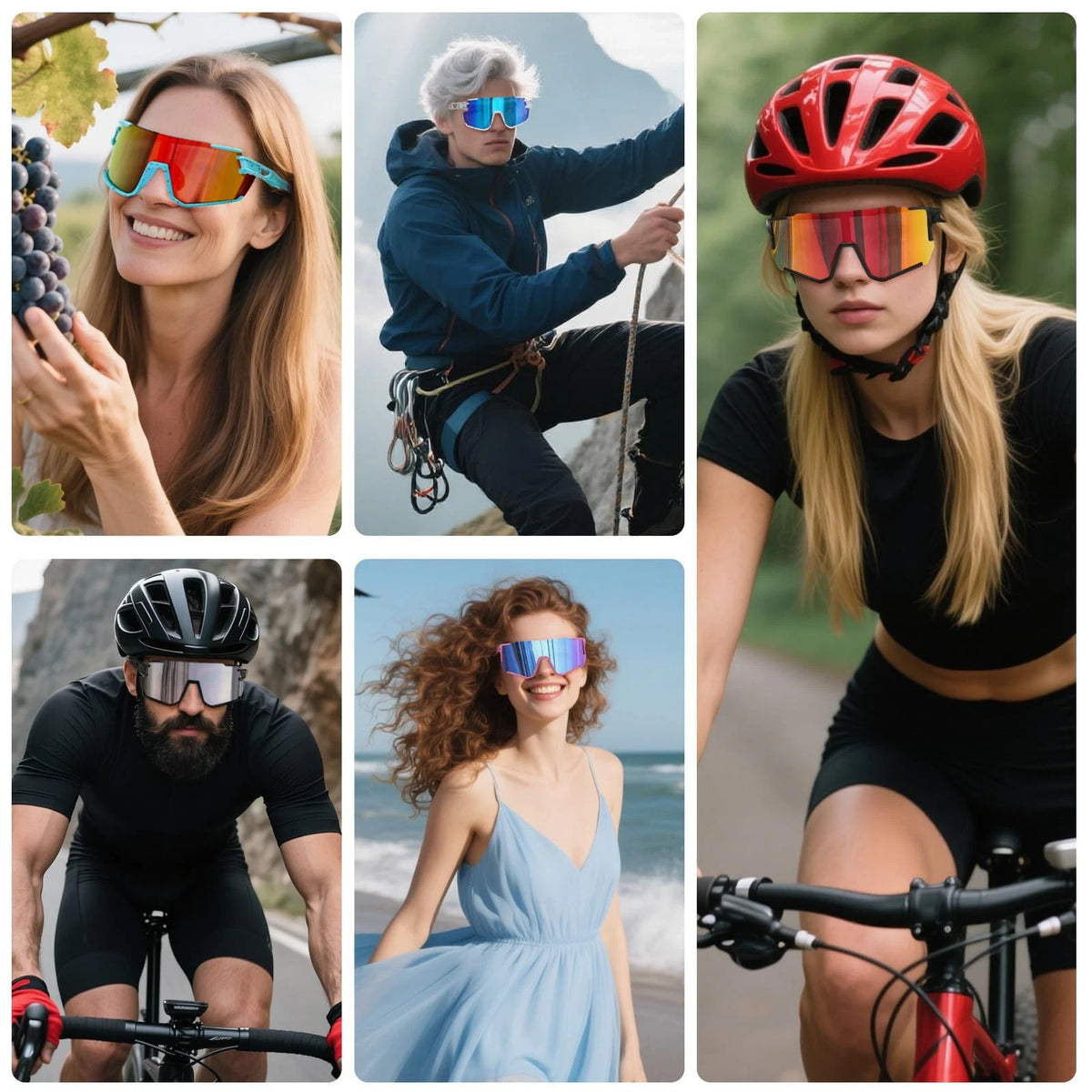 Polarized Cycling Sunglasses for Men Women UV Protection