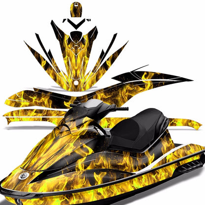Decal Graphic Kit for Sea-Doo GTI (2006–2010) - Ice Yellow Wrap