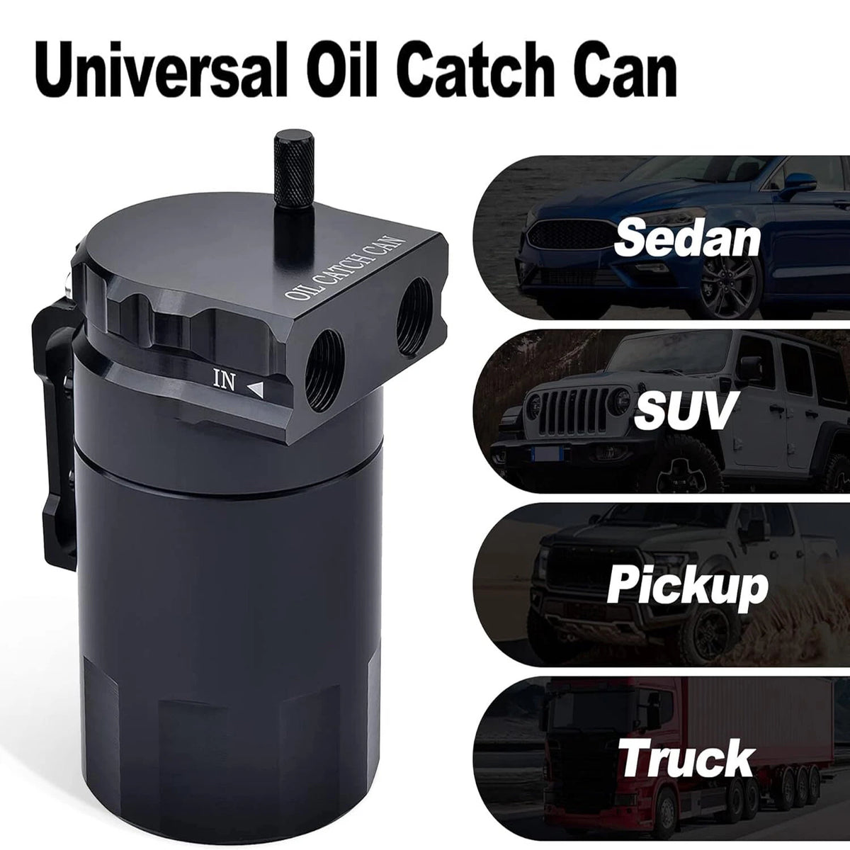 Oil Catch Can Kit for Universal Vehicles (HWP-OCC-002B)