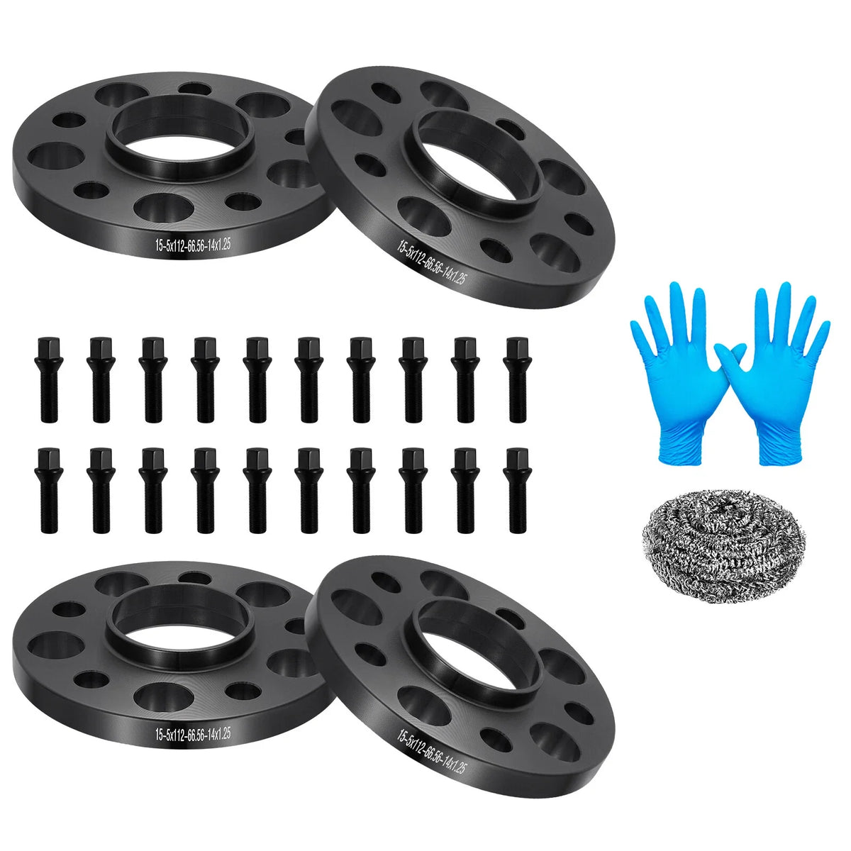 Set of 4 Wheel Spacers for BMW G30 M4 X5 650i 740Li (15mm, 5X112)