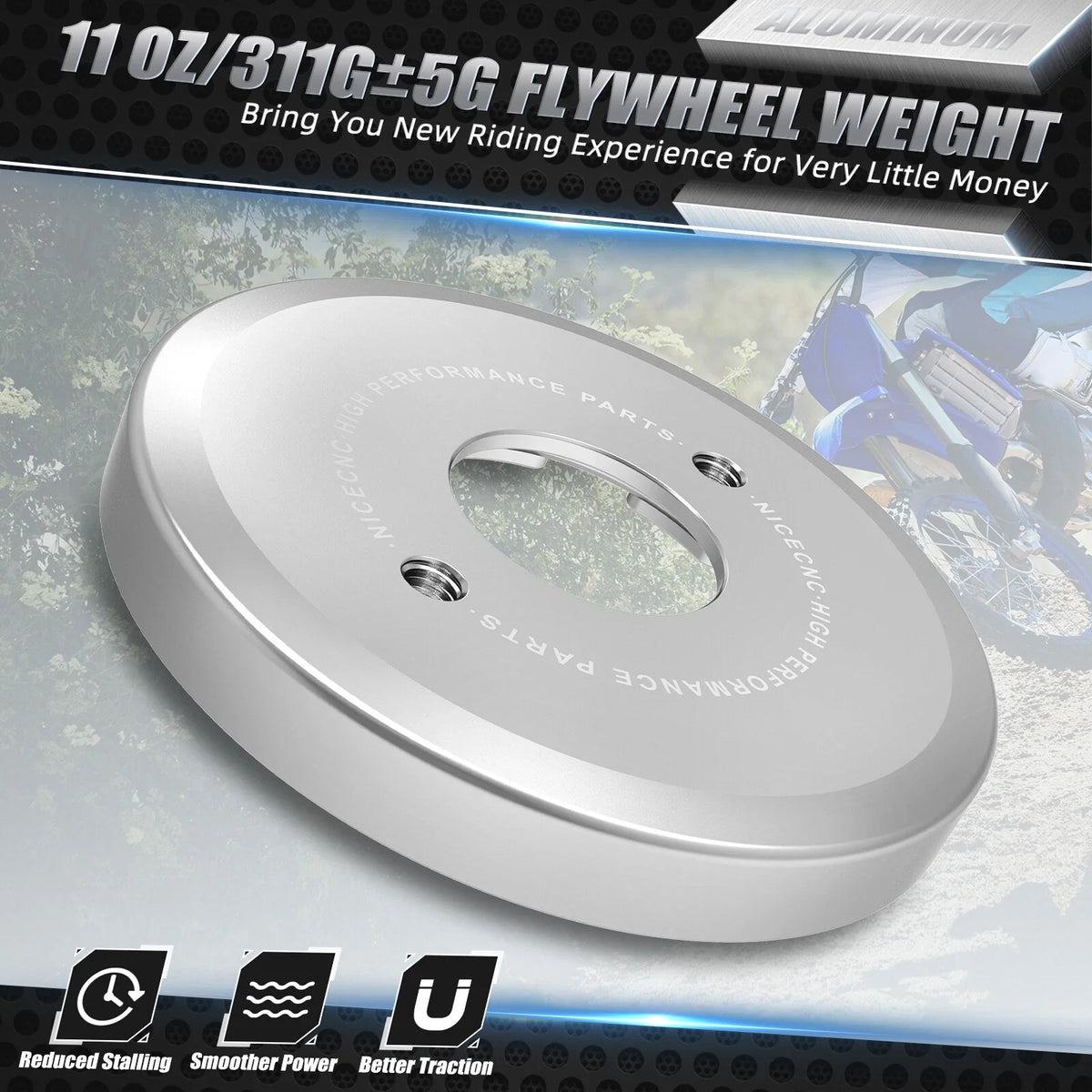 11 oz Engine Flywheel Weight for Yamaha YZ250 (2003–2024), YZ250X (2016–2024)