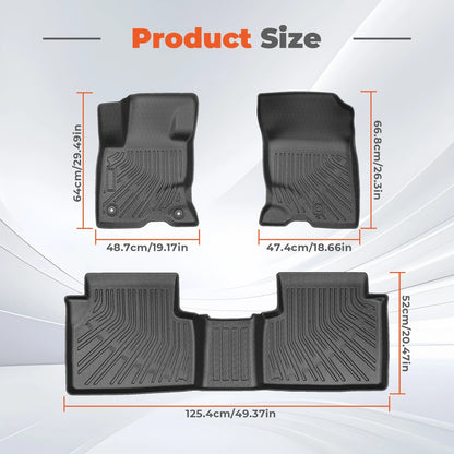 3D Black Floor Mats for Ford Escape Hybrid (2020–2026) BCK50501K