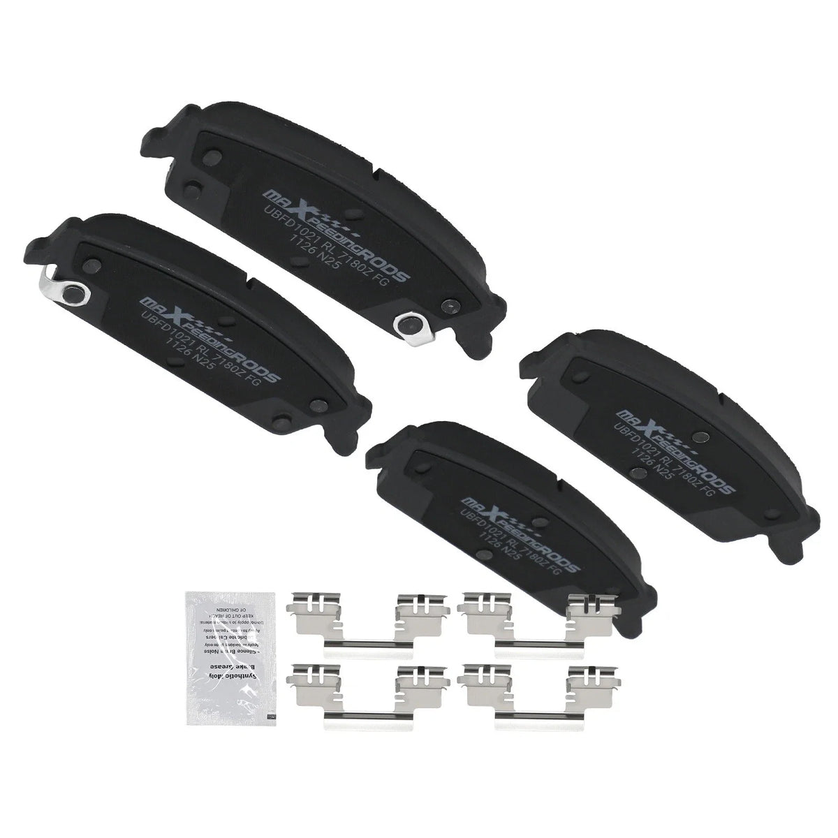 Set of 4 Rear Ceramic Brake Pads for Chevrolet Avalanche/Cadillac Escalade (2007–2013)