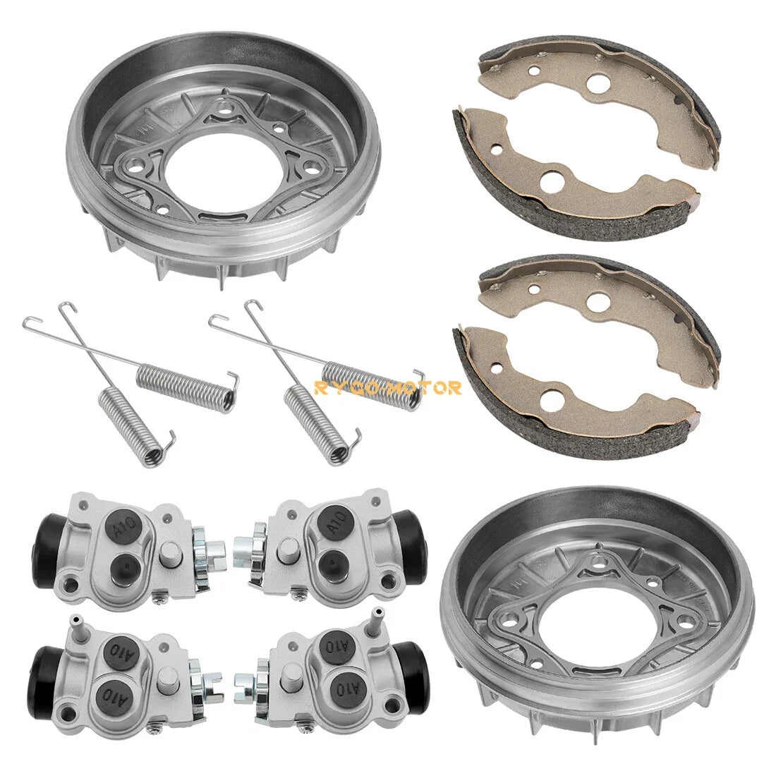 Front Brake Drum Wheel Cylinders & Shoes Kit for Honda Fourtrax 300 (1998–2000)