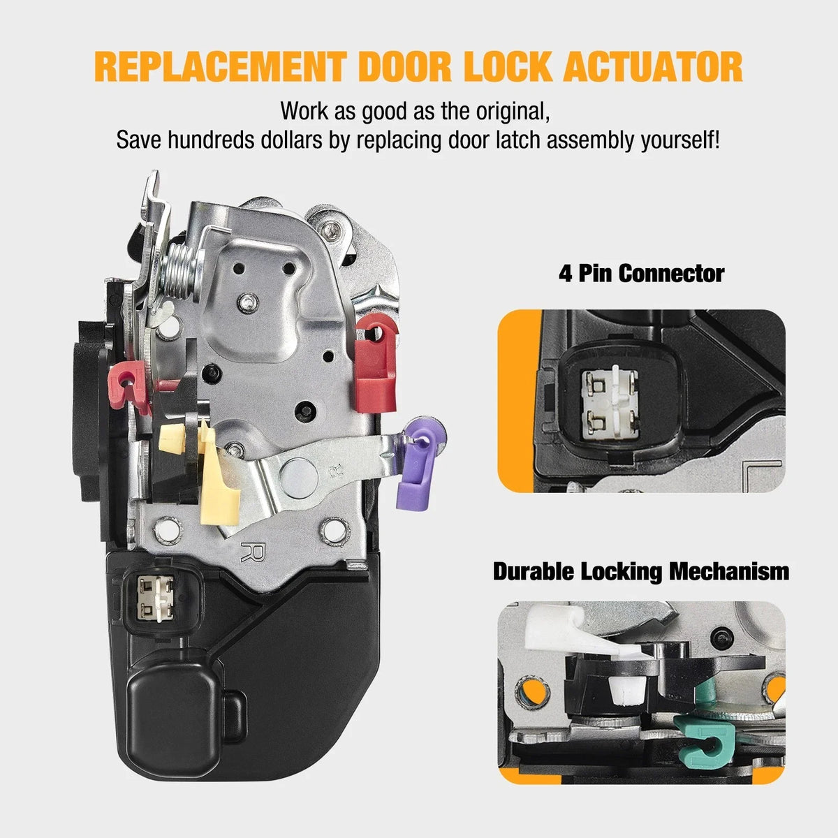 Door Lock Actuator Front Right for Chevrolet K1500/K2500 GMC K1500 (1998)