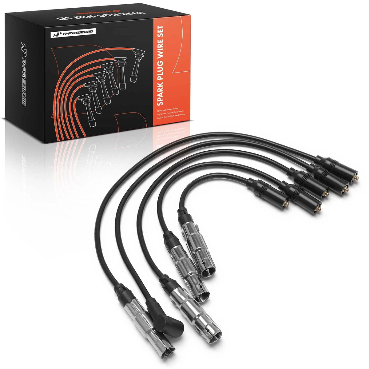 5X Spark Plug Wire Set for Volkswagen Jetta, Passat, Golf (1993–1999) 1HM998031, 55600