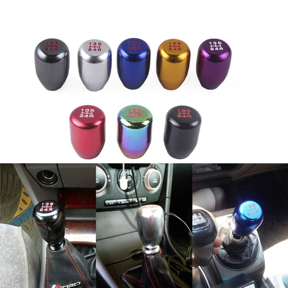 5 Speed Short Gear Shift Knob for JDM Manual Cars (Aluminum)