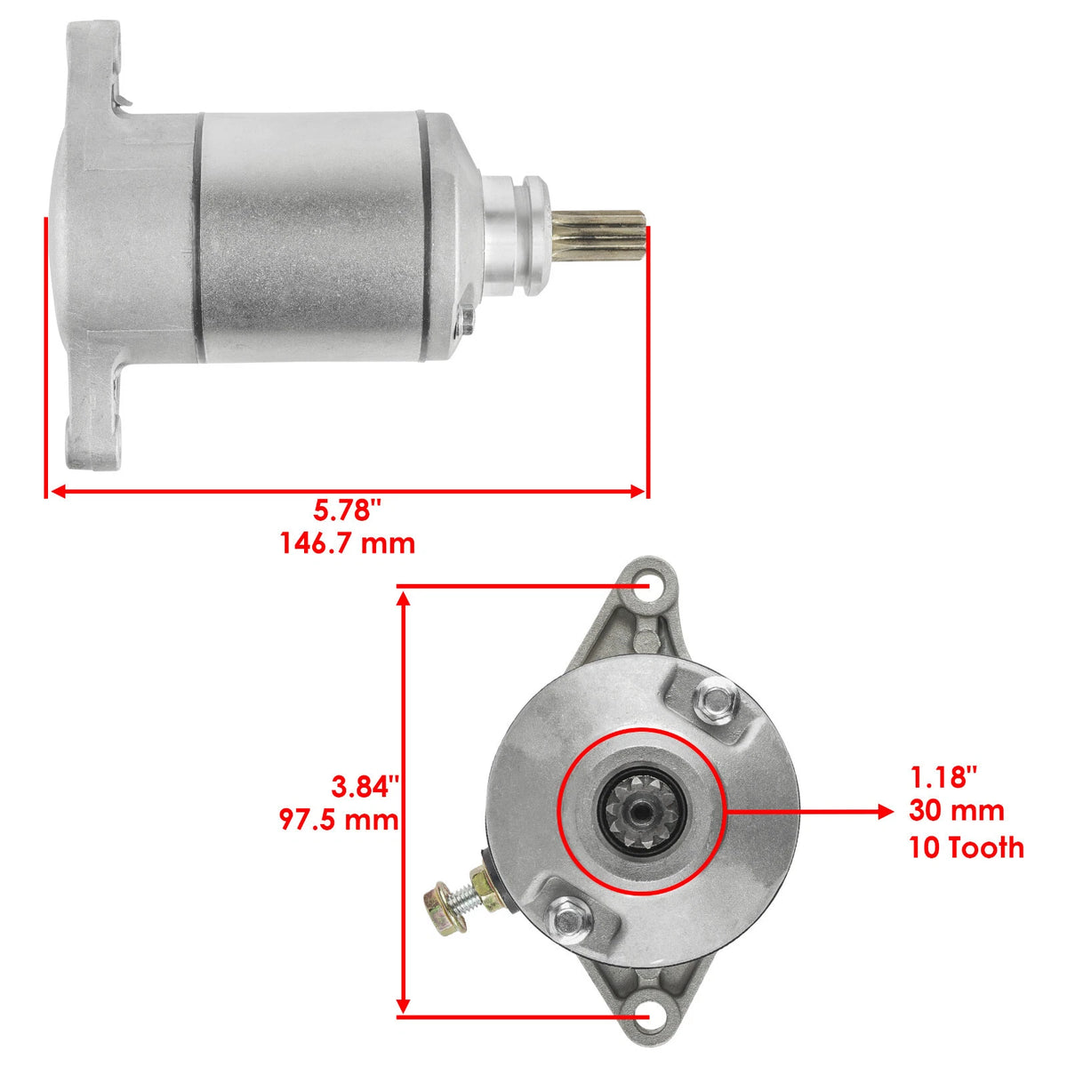 Starter & Relay Solenoid for Suzuki LT-A400 Eiger (2002–2007) 18809AA2002, 3110038F00, 3180003G00