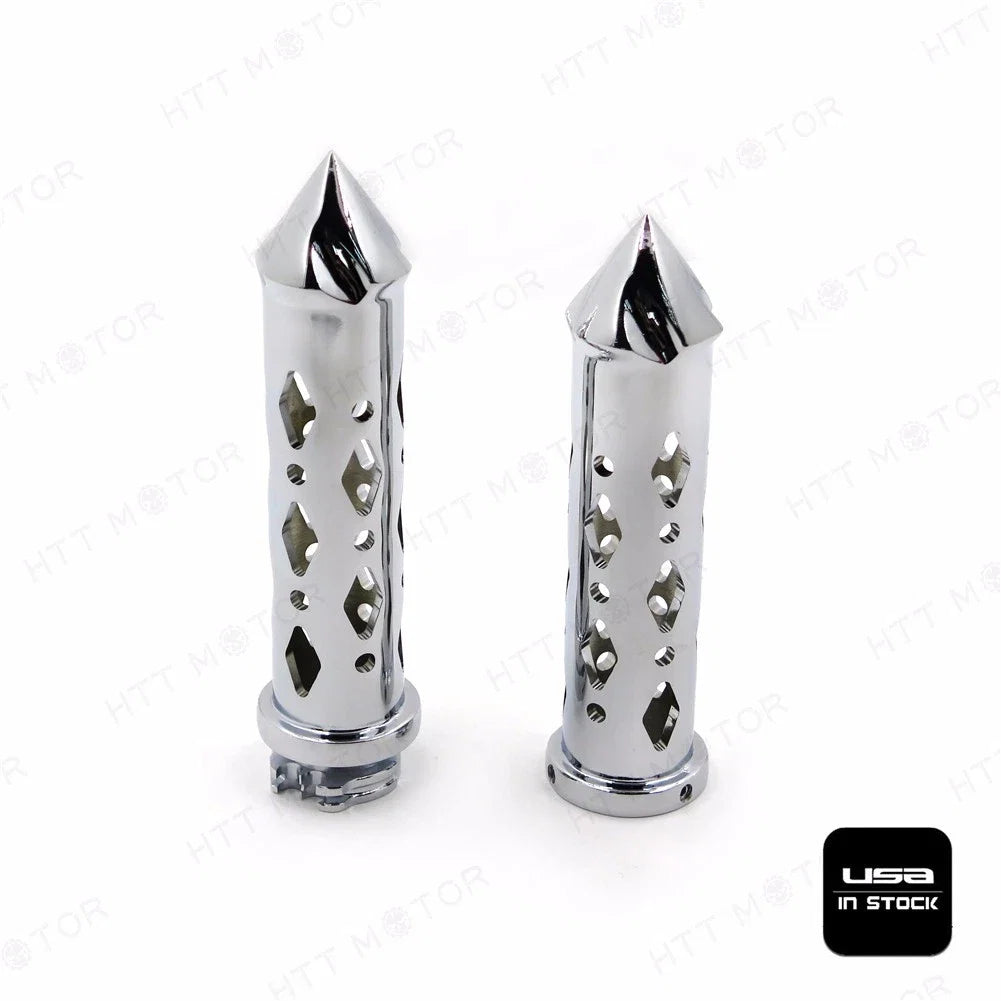 Chrome Spike Hand Grip for Harley XL Sportster Road King (25mm 1")