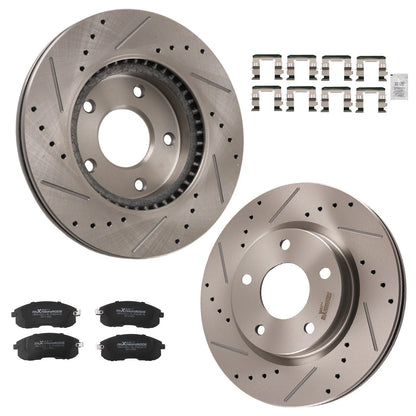 Front Brake Rotors and Pads Kit for Nissan Sentra (2013–2017) 279.6mm