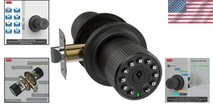 Keypad Door Lock for Heavy-Duty Security (Waterproof, 50 Custom Codes)