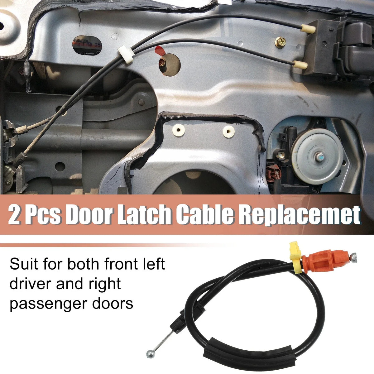 2X Front Door Handle Latch Release Cable for Chevrolet GMC (1999–2007) 15940887