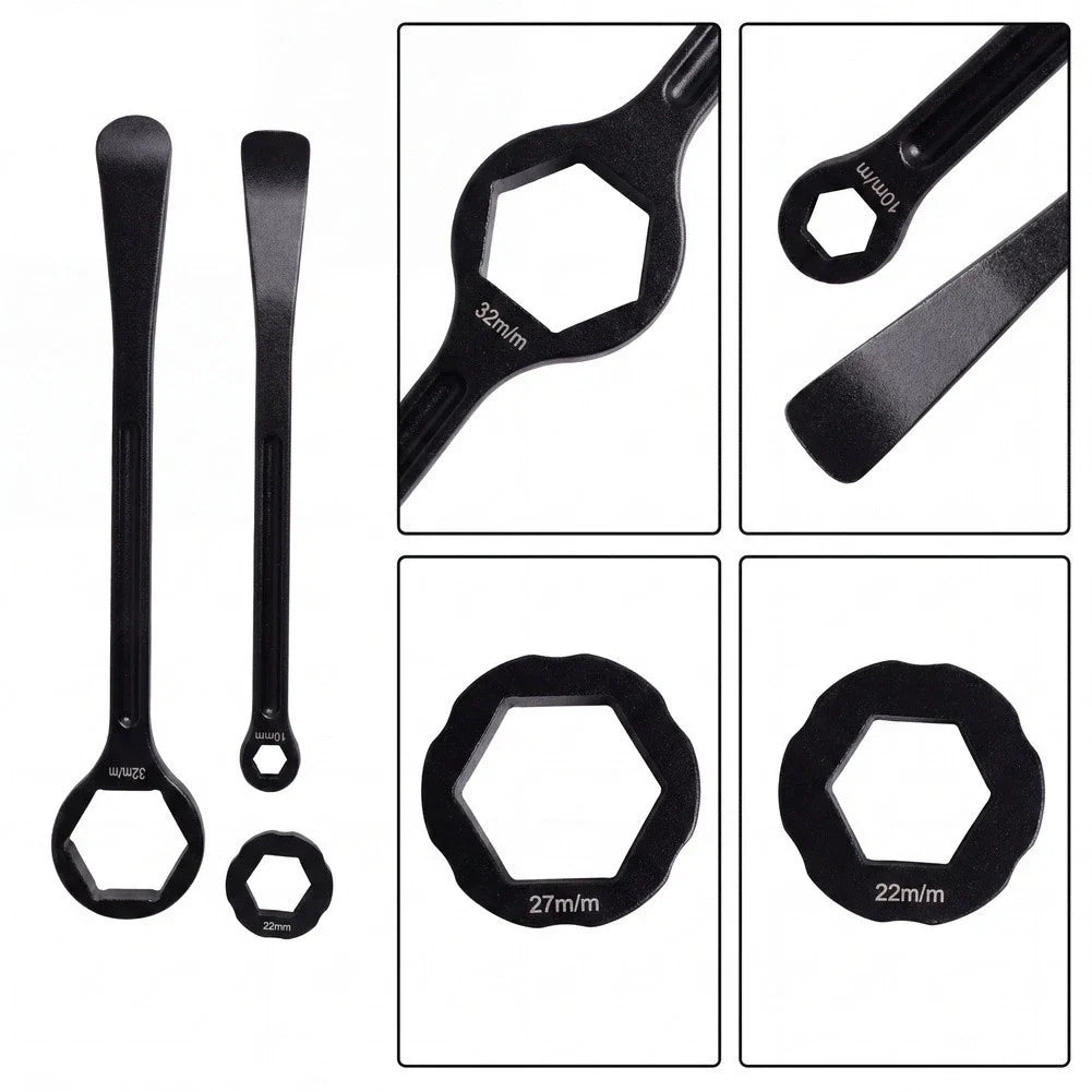 3-Piece Tire Repair Lever Tool Set for Motorcycle (32mm, 2722mm, 1310mm)