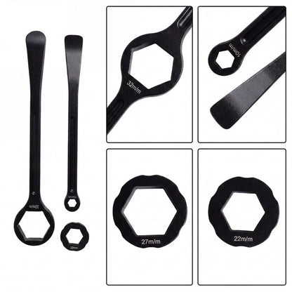 3-Piece Tire Repair Lever Tool Set for Motorcycle (32mm, 2722mm, 1310mm)