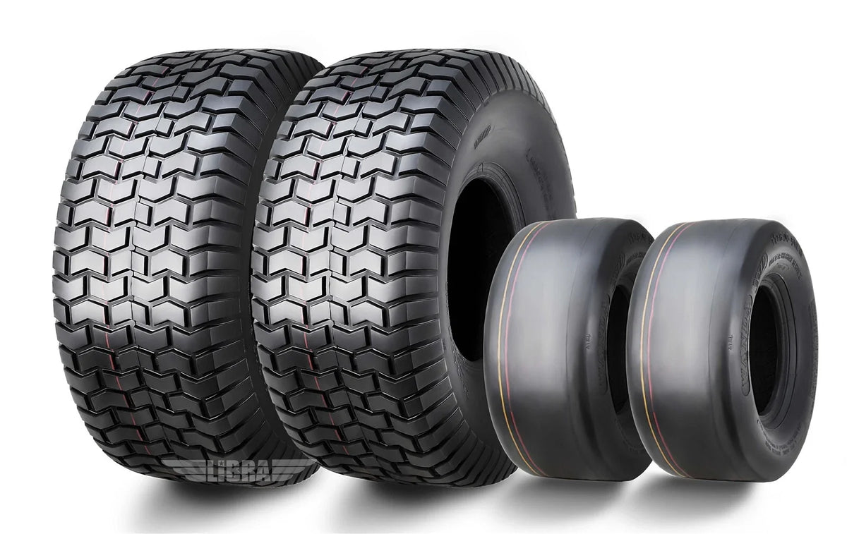 Set of 2 Turf Tires for Zero Turn Lawn Mower (11X6.5 & 20X8.8) 4 Ply