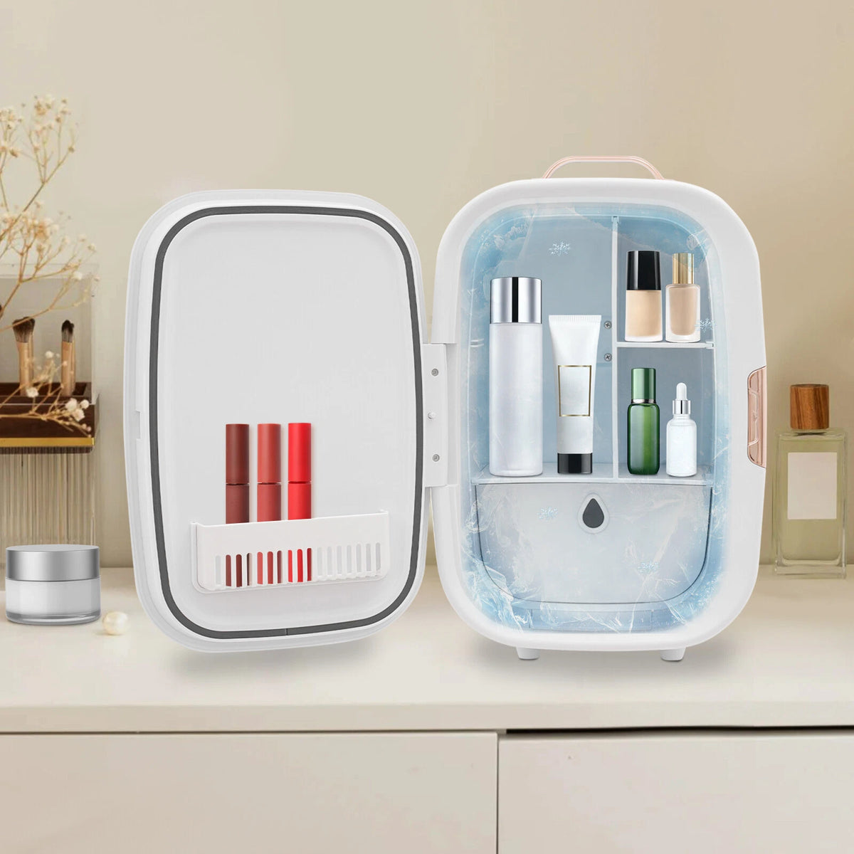 12L Mini Cosmetic Fridge for Skincare (Portable Cooling & Heating)